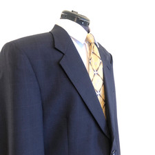 VTG Burberrys Sport Coat Mens 42S Read Wool Gray Check 2-Button Union Made USA