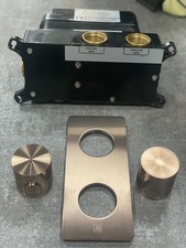 Jtp Evo Brushed Bronze Thermostatic Concealed 2 Outlet Shower Valve