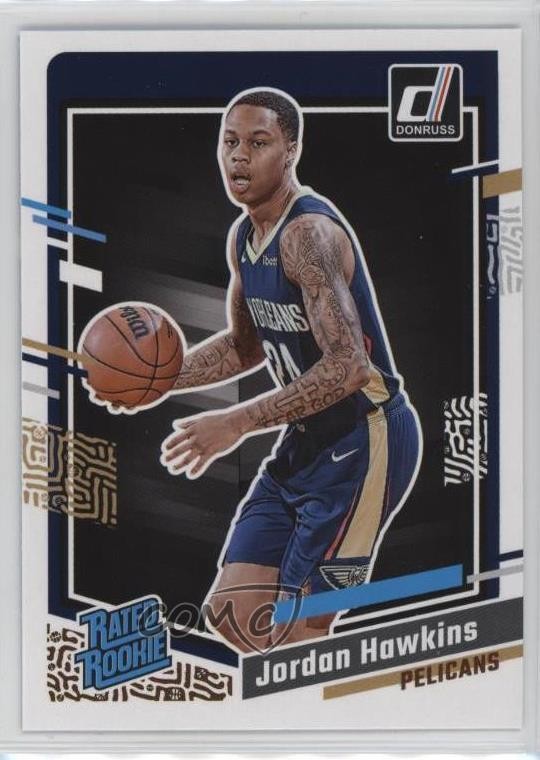2023-24 Panini Donruss Rated Rookie Jordan Hawkins #219 16ep