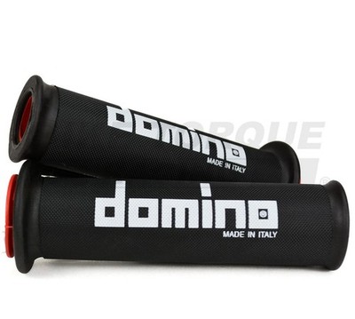 Original Domino schwarz & rot XM2 weiche Motorradgriffe & Abdeckungen für Beeline Bikes