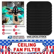 10x Ceiling Fan Filters for Blades Activated Carbon Air Filter Air Purifier Pads