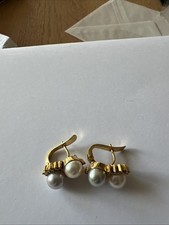 Wunderschöne Damen Creolen mit Perlen und Brillanten