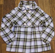 VHTF Girls Size S 5-6 Gymboree Cowgirls At Heart Plaid Swing Coat/Jacket EUC