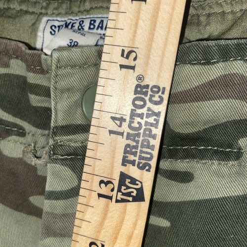 Steve & Barry's Cargo Shorts Mens 38 Green Camouflage Drawstring - Picture 6 of 8