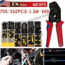 708Pcs 1-6 Pin Car Automotive Waterproof Electrical Wire Connectors Plug Kit US
