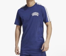 adidas Men's Collegiate Script Graphic T-Shirt, Dark Blue, Medium/Tall