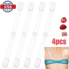 4Pcs Women's Clear Non-slip Elastic Bra Strap Holder for Slipping Bra Summer USA