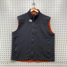 Ibex Clima Wool Vest Mens XL Gray Orange Sleeveless Outdoor 23.5x26