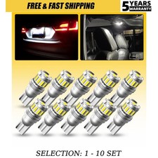 10-100pcs T10 168 194 W5w Smd Led License Plate Map Trunk Light Bulb White 2f13