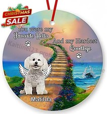 Bichon Frise Dog Ornament for Christmas Memorial Ornament Remembrance Sympath...