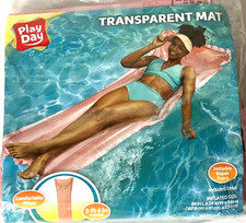 Play Day Pink Inflatable Comfort Mat Pool Float Adult 5'6" Lounge Float