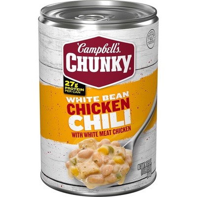 Campbell s Chunky White Bean Chicken Chili, 16.5 oz Can