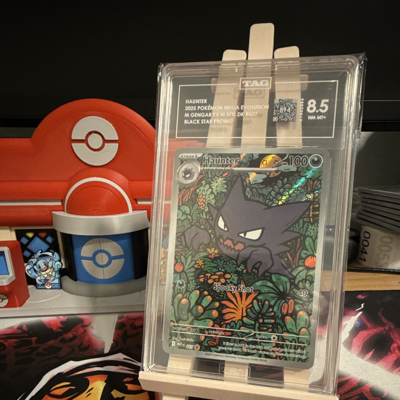 Pokemon Co. 2025 Haunter 027 Me: Mega Evolution Black Star Promo Holo TAG 8.5