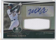 2012 Bowman Platinum Auto Jumbo Relics Michael Choice #AJR-MC Auto 0f8