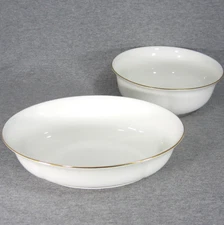 Lenox Debut Hannah Oval & Round Serving Bowls with Gold Trim