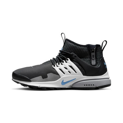 Nike Air Presto Mid Utility Men s Black White Blue Mid-Top Lace-Up Running