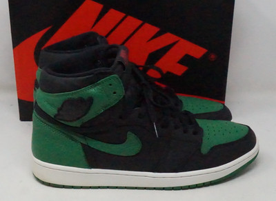 Nike Air Jordan 1 Retro High Pine Green Black, Size 12, Model 555088-030