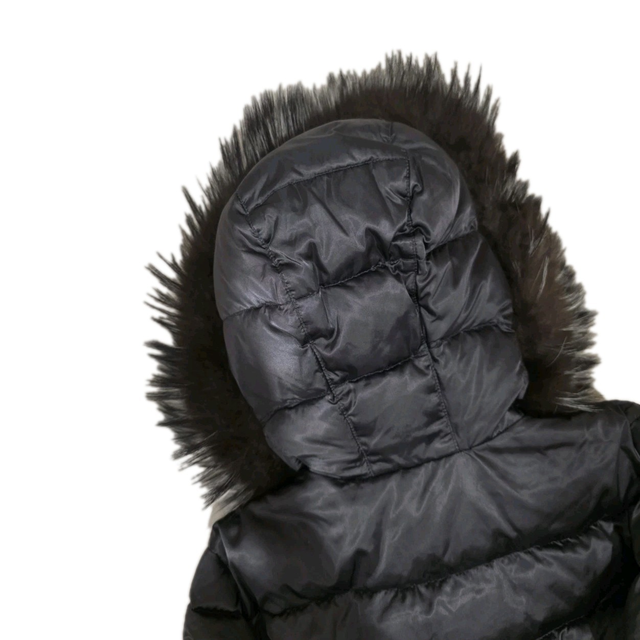 PRADA Womens Puffer Jacket with Fur-Trimmed Hood thumbnail 2