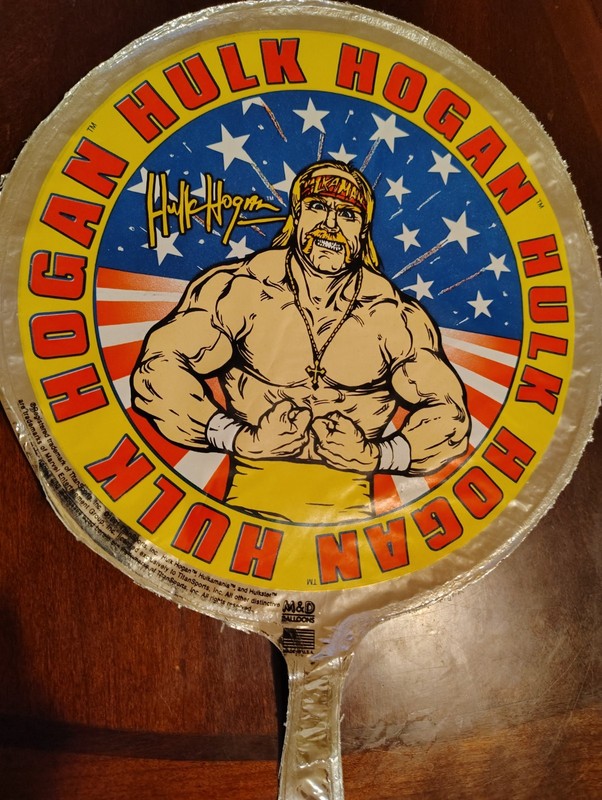 Hulk Hogan Titan Sports Round Foil Balloons, 1991, M&D, Multicolor, New,  X 10