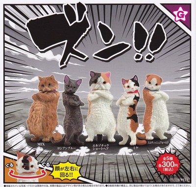 (Capsule toy) Zun! ! Animal Cat [all 5 sets (Full set)]