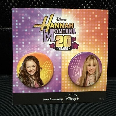 Disney HANNAH MONTANA 20th ANNIVERSARY 20 Years Buttons Disney+ Miley Cyrus
