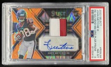 2022 Select John Metchie III Rookie Patch Neon Orange Pulsar Auto #/30 PSA 8