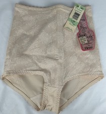 NWT Vintage Flexees Beige Lace Briefs Tummy Control Panties S 25-26 Waist Girdle