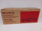Vintage SONY CFS-250 Stereo Boombox Cassette Player AM/FM Radio TESTED
