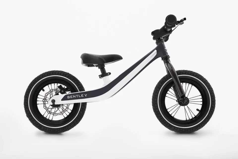 BENTLEY Balance Bike bicolor black white Original Laufrad mit Bremse Ledersattel - Bild 4 von 4