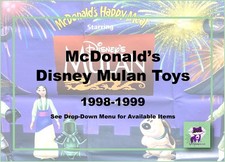 McDonald's Disney Mulan Toys-Various Years-Pick