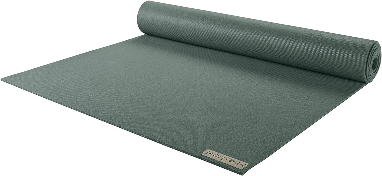 JadeYoga - Harmony Yoga Mat, Jade Green, 3/16" 24" x 68"