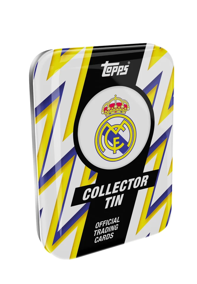 SJAY2K TRADING CARDS 2025-26 Topps Real Madrid Soccer Collector Tin