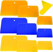 10 Pcs Body Filler Spreaders, 3, 4, 5, 6 Inch Reusable Plastic Auto Spreaders fo