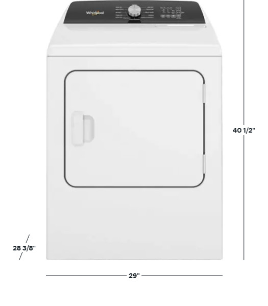 Whirlpool Washer and Dryer Set; Top Load Washer, Front Load Dryer