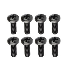Black License Plate Screws For Lexus Toyota M6-1.0 Stainless Steel 8pcs