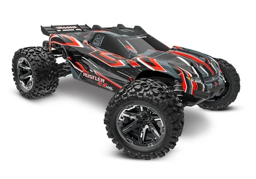Traxxas 67376-4-RED - Rustler VXL 1/10 4X4 Stadium Truck RTR, Red