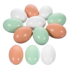12 Pcs Easter Wooden Eggs Unfinished Cutouts For Craft Decorating And Play Food