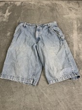 Vintage 90s Levi  s Carpenter Jean Shorts Boys Size XL Blue