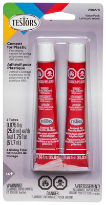 Testors 290278 Cement for Plastic, (2 Pack)