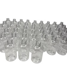 48 Pcs 4 oz Clear Empty / NEW Lotion/Refillable Plastic Bottles 4" No Cover.