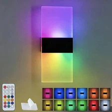 LED Wall Light for Room Decor, 4000mAh Battery Operated Wall Sconce,12 Colors...