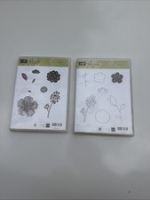 STAMPIN UP COLLECTION RAINING FLOWERS 13 PIECE STAMP SET NEW