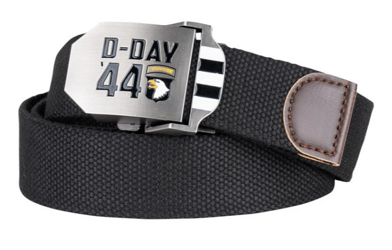 Ceinture DDAY 44 - tissus réglable - Kaki - noire - Photo 3/3