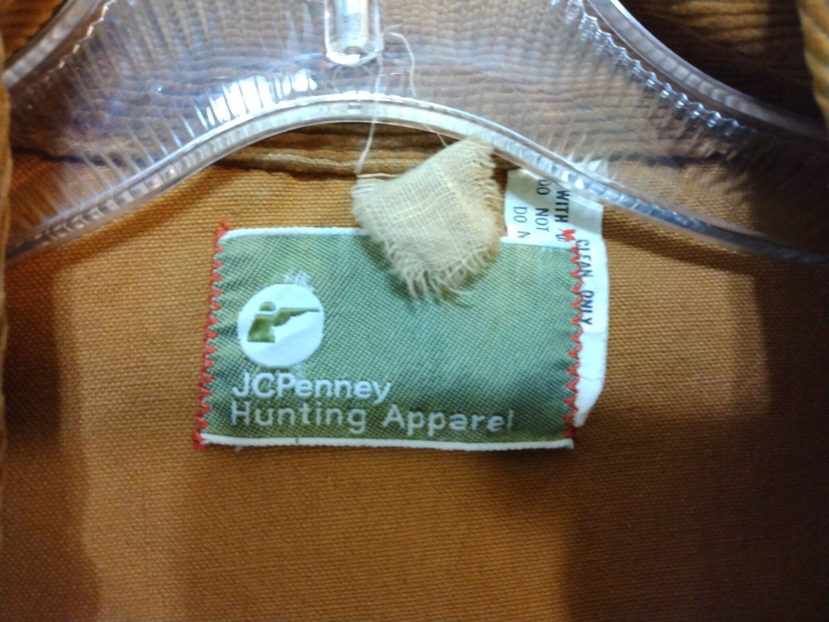 ジャケット・アウター JCPenney Hunting Jacket Vintage JC Penny Hunting Apparel Duck Canvas Orange Shooting