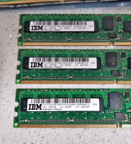 4 x Vintage 512MB (2GB) IBM 15R7166 DDR2-533 SDRAM PC2-4200 DIMM Memory RAM - Picture 4 of 5