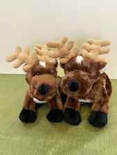 Ganz Webkinz 2 Christmas Reindeer Plush Stuffed Animal Toy No Code
