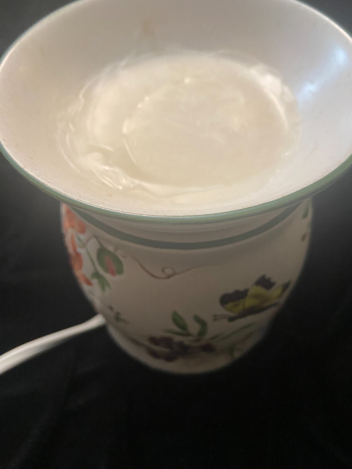 Yankee Candle Ceramic Wax Tart Warmer Burner Butterflies Floral