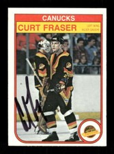 1982-83 O-Pee-Chee 343 Curt Fraser 01 signed auto autograph BXCP34