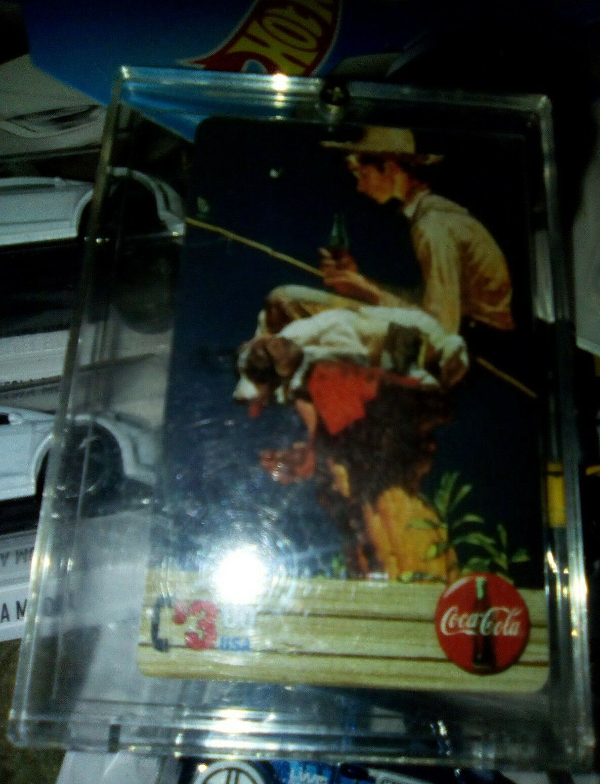 Vintage Phone Card 1995 Sprint Coca Cola Norman Rockwell Boy Fishing