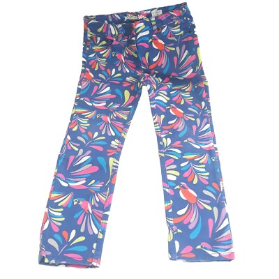 Mädchen Boden Johnnie B 11-12 Jahre Stretch Jeans - Blumen Vogel Abstrakt
